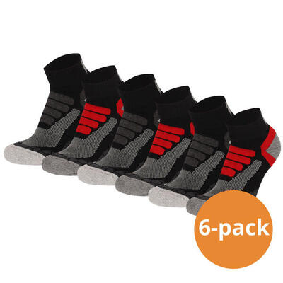 Xtreme wandelsokken quarter 6-pack multi black