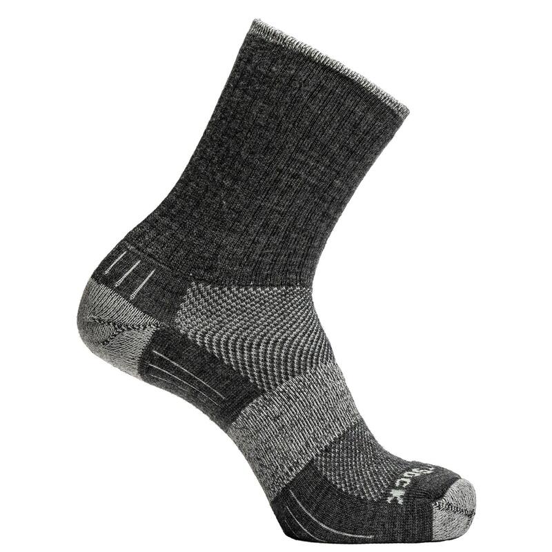 Wrightsock Escape Merino Crew - Grijs/Donkergrijs - Dubbellaags