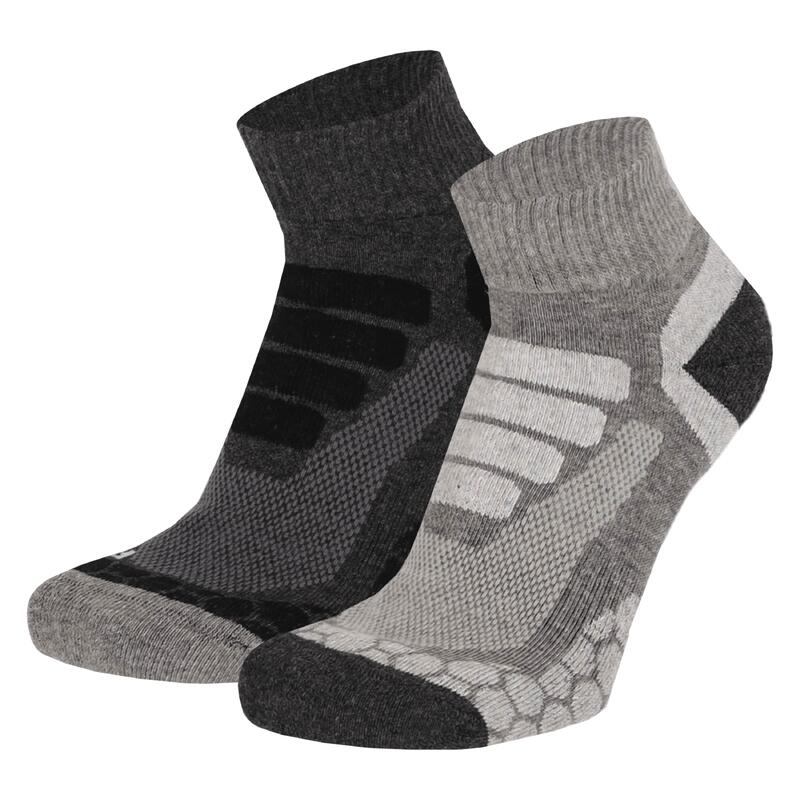 Xtreme Niedrige Wandersocken 2er-Pack Multi Grau