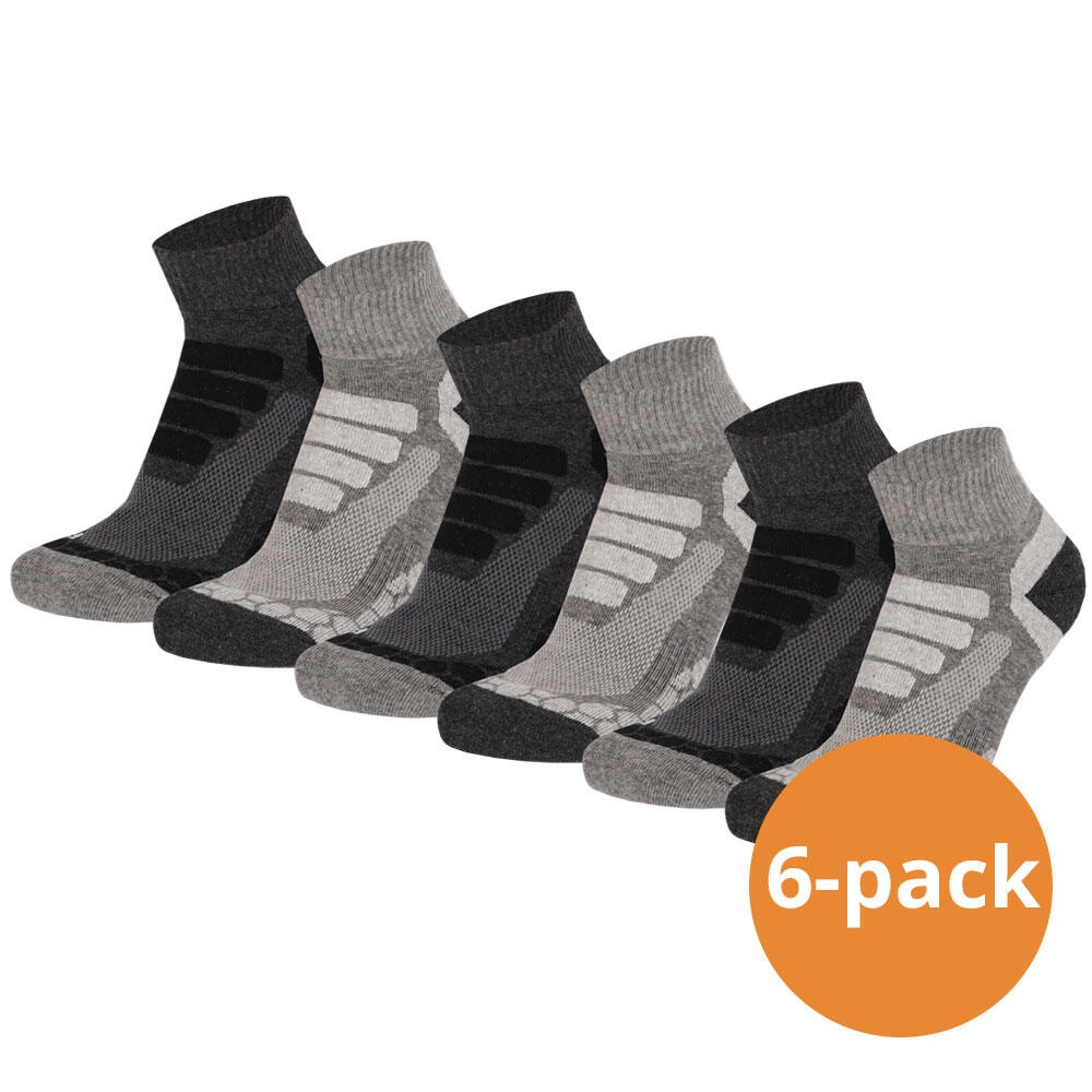 XTREME SOCKSWEAR   Xtreme Wandelsokken Quarter 6-pack Multi Grey
