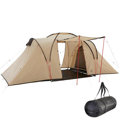 Koepeltent atlanta 4 persoons tent iglo familie camping vestibule