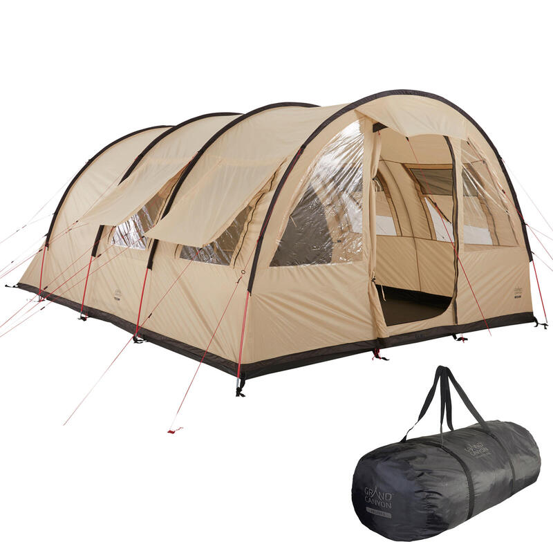Tienda túnel Helena 6 personas grupo familiar camping vestíbulo