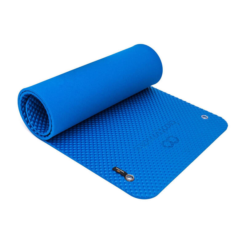 Tapis de sol pour exercices polyvalents, Fitness et Pilates. 160x60cm. Bleu