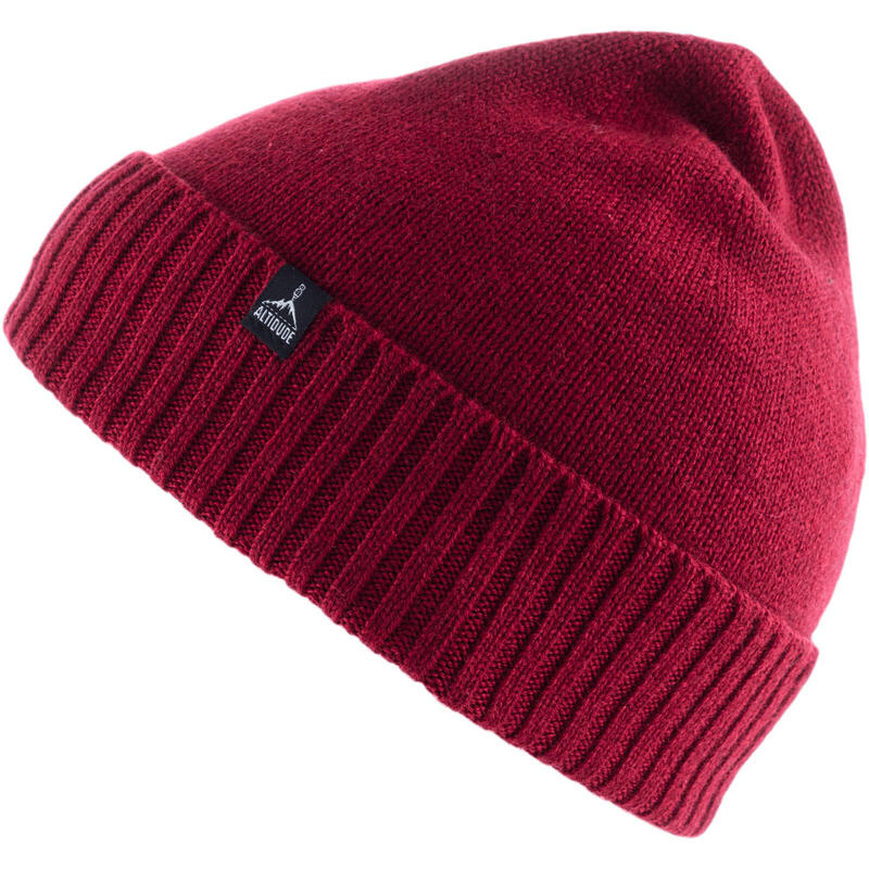 Bonnet d'hiver Plain Fein tricoté unisexe 100% laine mérinos