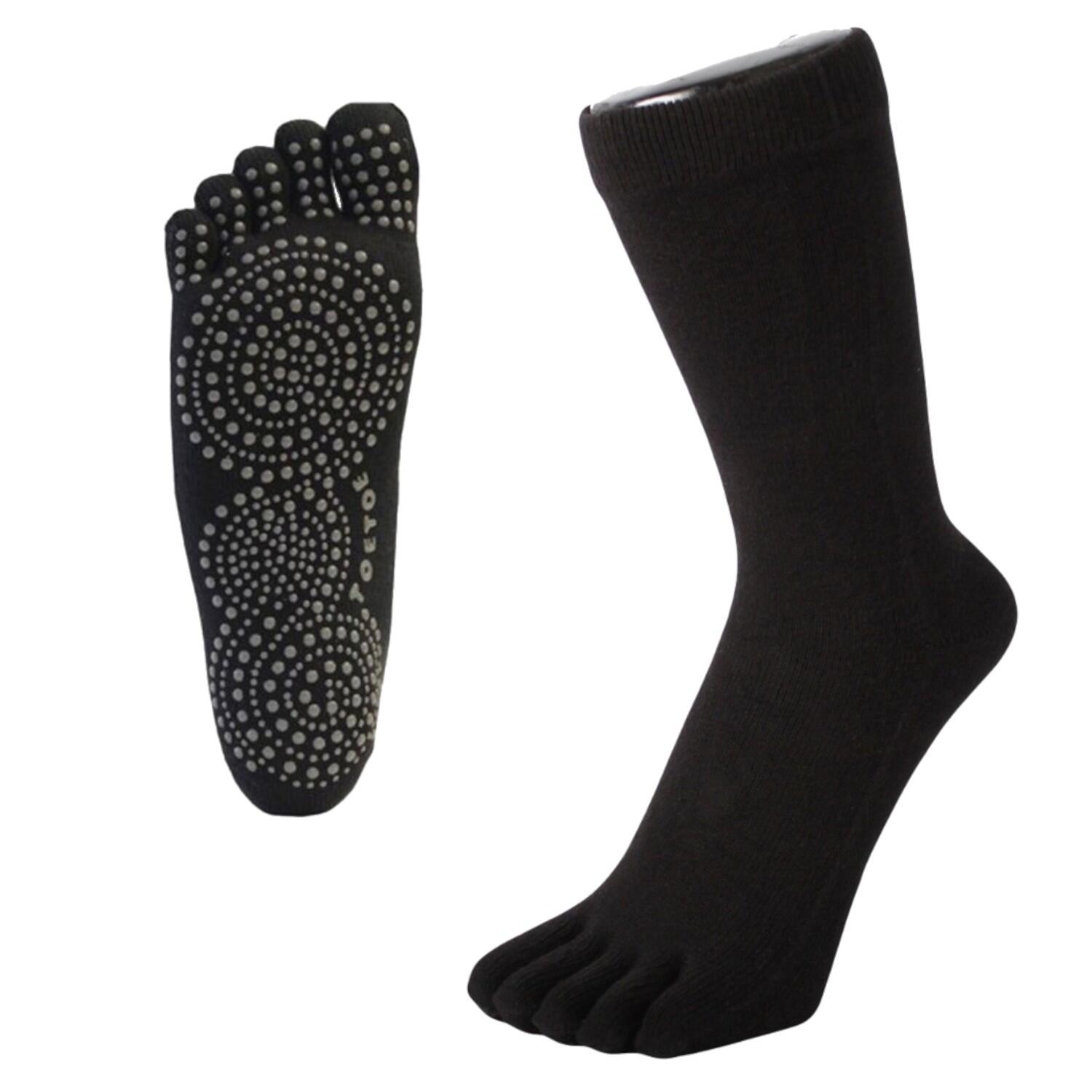 TOETOE TOETOE Yoga & Pilates Grip Mid-Calf teensokken - Zwart