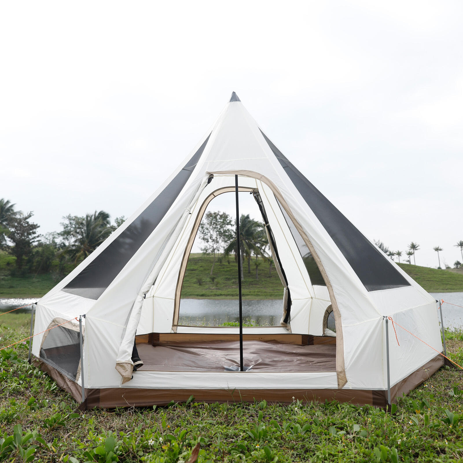 Tenda Tipi Gengis 320 da Campeggio 2 persone Piramide Tepee Leggera 3/7