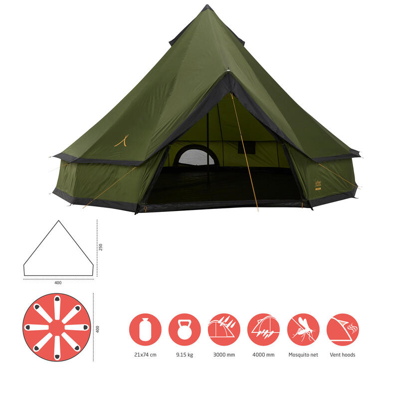 Indiana 8 Personnes Ronde Tente Familles Groupes Tipi Wigwam