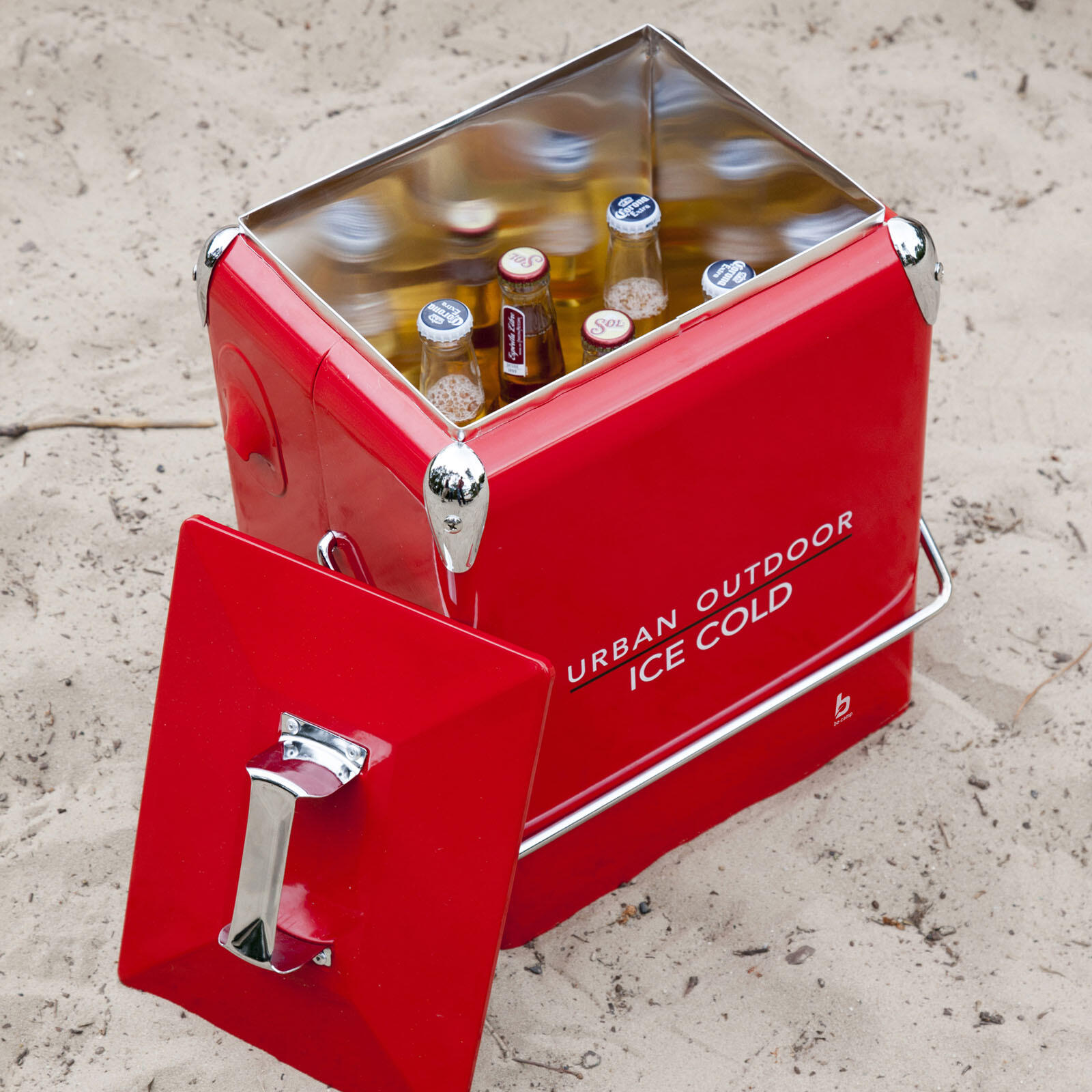 Urban Outdoor - Glacière rétro - Greenwich - Rouge - 17 Litres 5/7