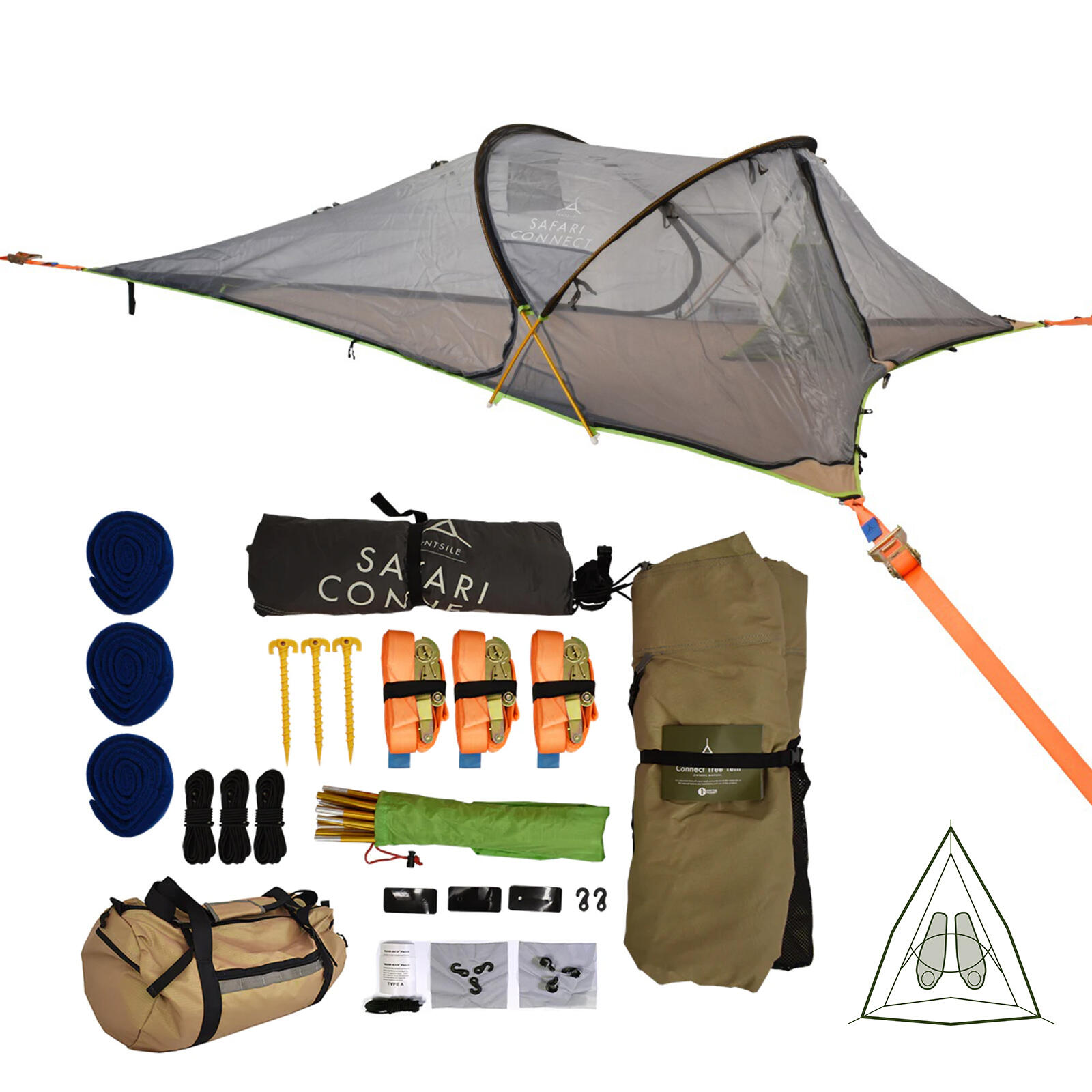 Tenda volante ad albero Safari Connect 3.0 Trekking amaca outdoor 1-2 persone 2/7