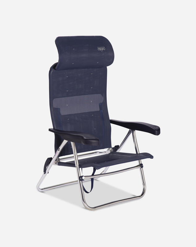 Silla Plegable de Playa y Camping  Crespo AL/205-C - 7 posiciones Azul Oscuro