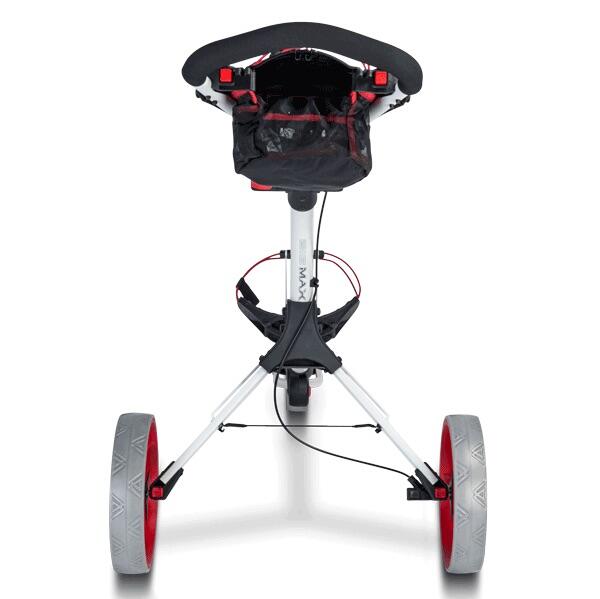 Big Max IQ+ 3 Wheel Push Trolley - White/Red 4/5