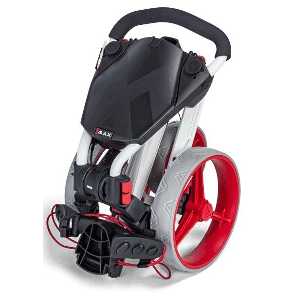 Big Max IQ+ 3 Wheel Push Trolley - White/Red 5/5