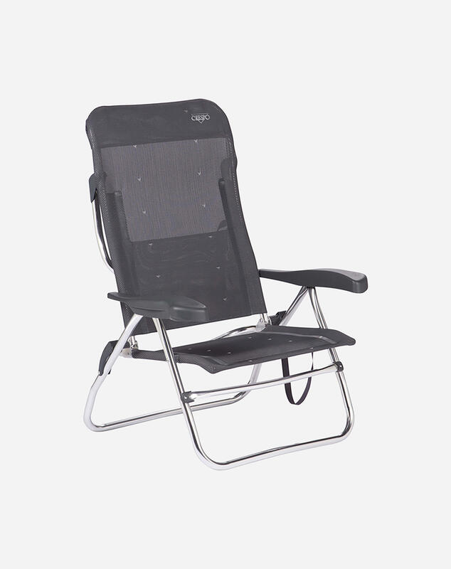 Silla Plegable de Playa y Camping  Crespo AL/223-M - 7 posiciones - Gris Oscuro