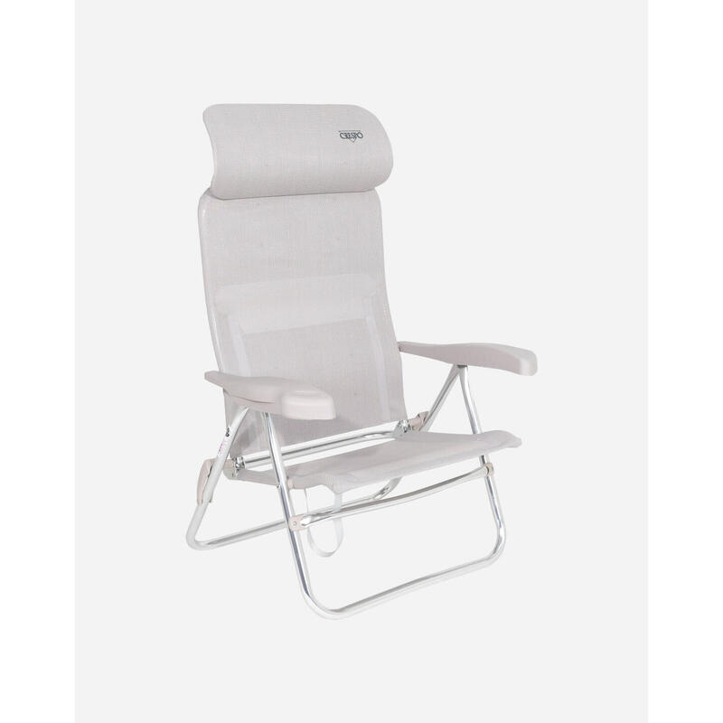 Silla Plegable de Playa y Camping  Crespo AL/205-C - 7 posiciones Beige