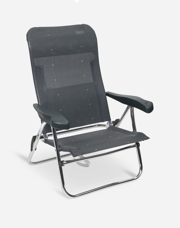 Silla Plegable de Playa y Camping  Crespo AL/205-M - 7 posiciones - Gris Oscuro
