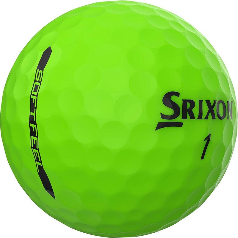 Caixa de 12 bolas de golfe verdes Soft Feel Brite Srixon