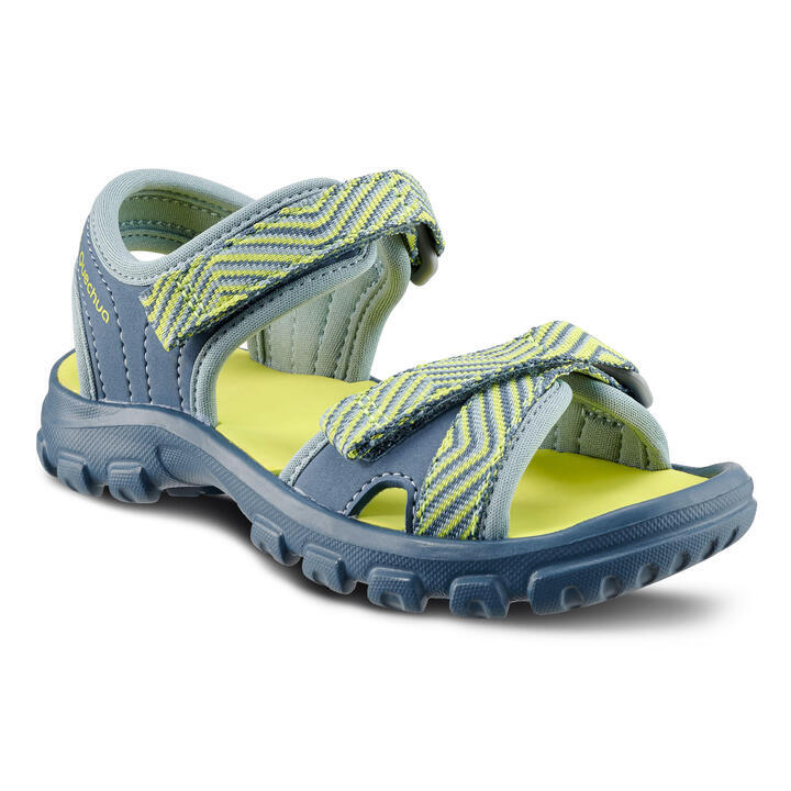 Refurbished Hiking sandals MH100 KID blue and yellow - A Grade 1/7