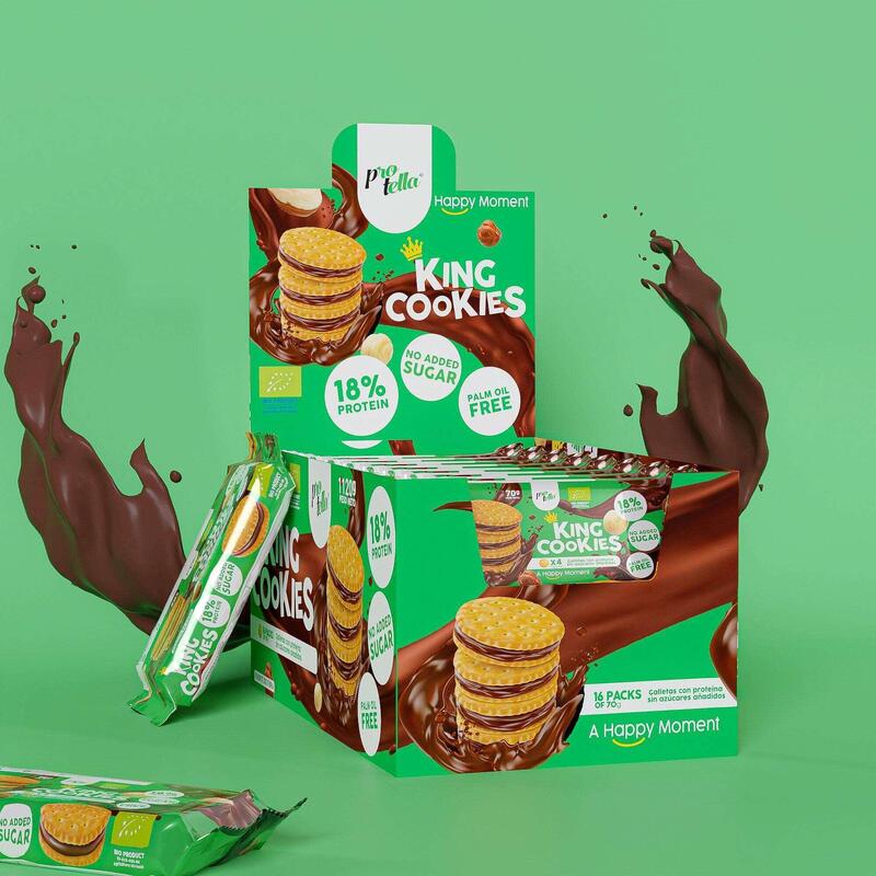 Cookies King Snacks Protella Pack 16 unidades