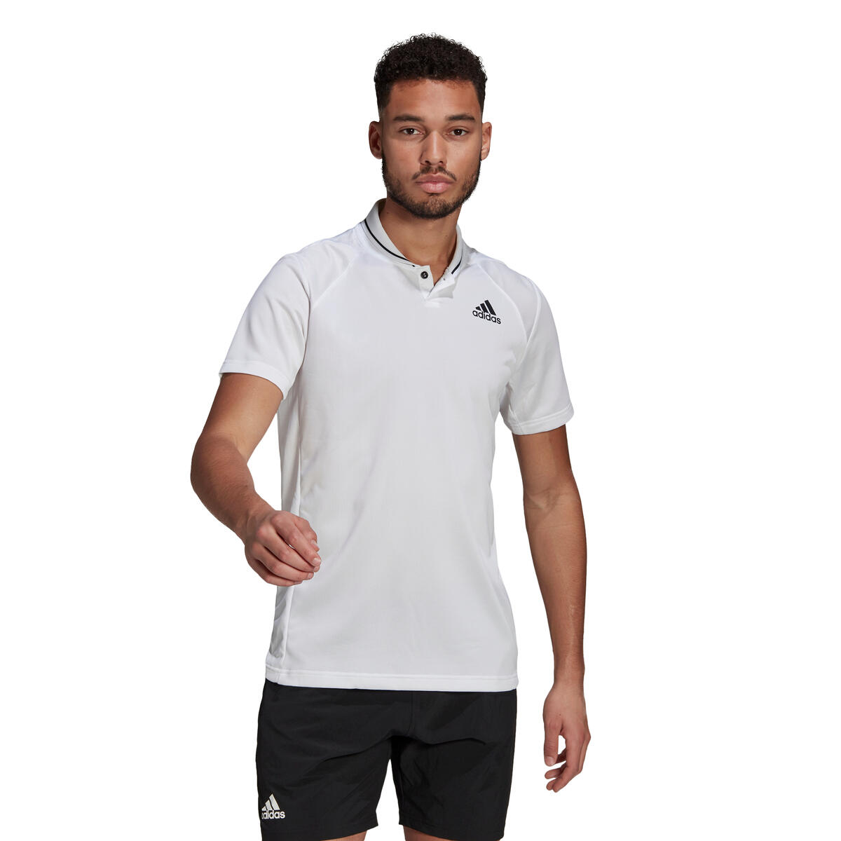 T-shirt adidas club rib tennis polo, branco, homens