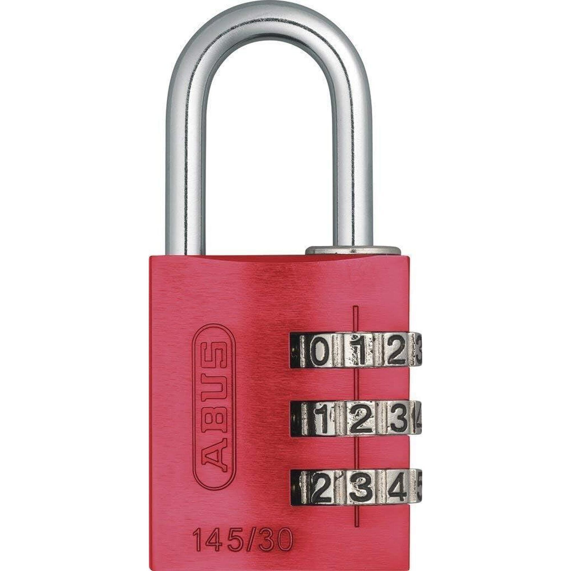 Abus - Abus Cadenas Antivol À Combinaison 3 Chiffres - 145 / 30 Mm - Cadenas - Gris|rouge - Taille Unique - Decathlon