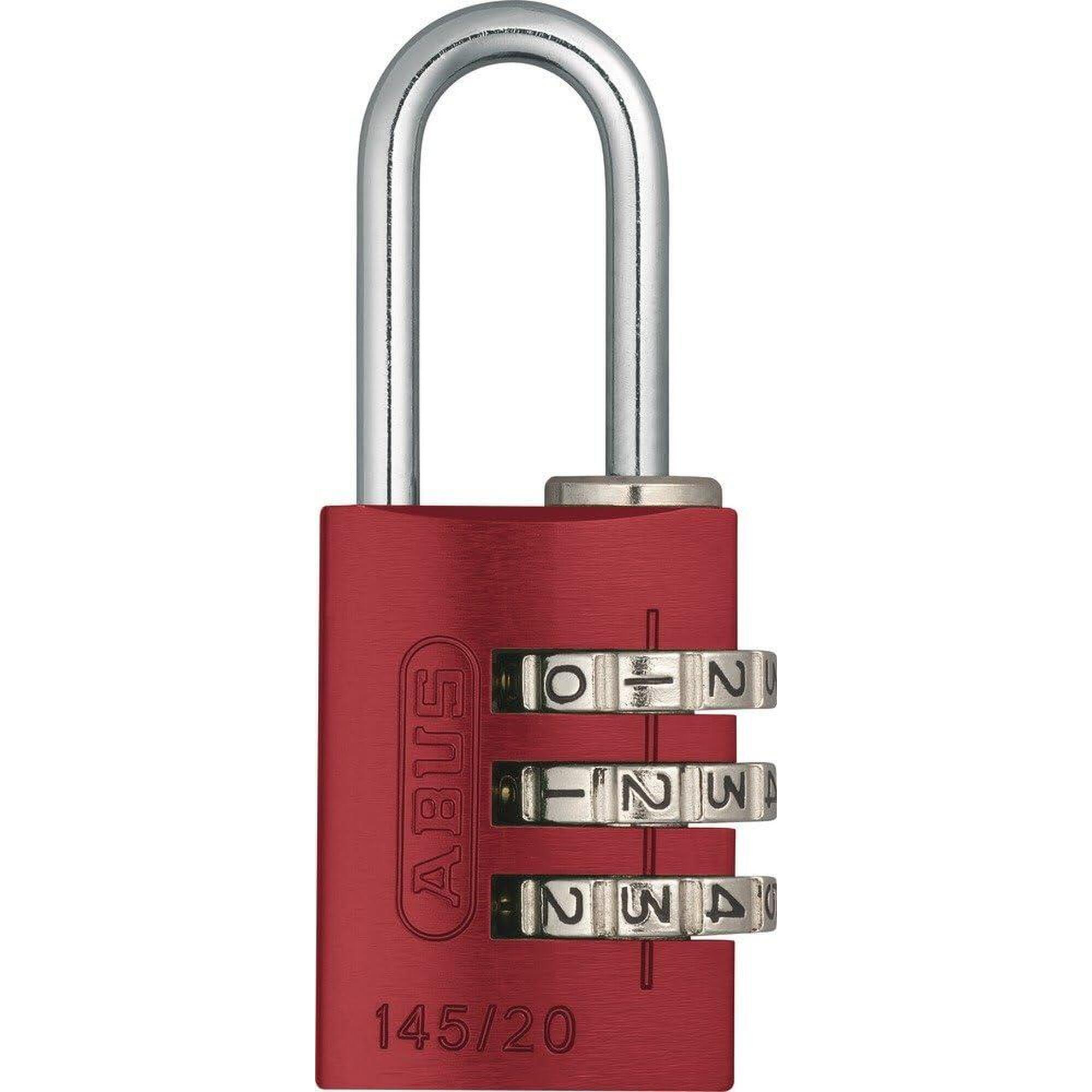 Abus - Abus Cadenas Antivol À Combinaison 3 Chiffres - 145 / 20 Mm - Cadenas - Gris|rouge - Taille Unique - Decathlon