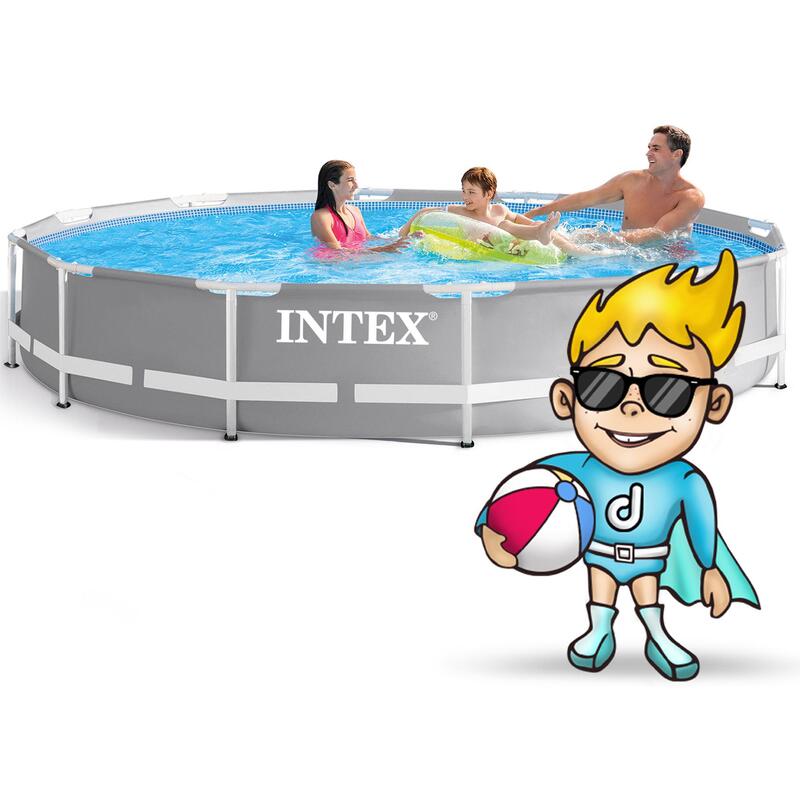 Piscina pentru gradina rotunda 366cm + pompa cu filtru INTEX