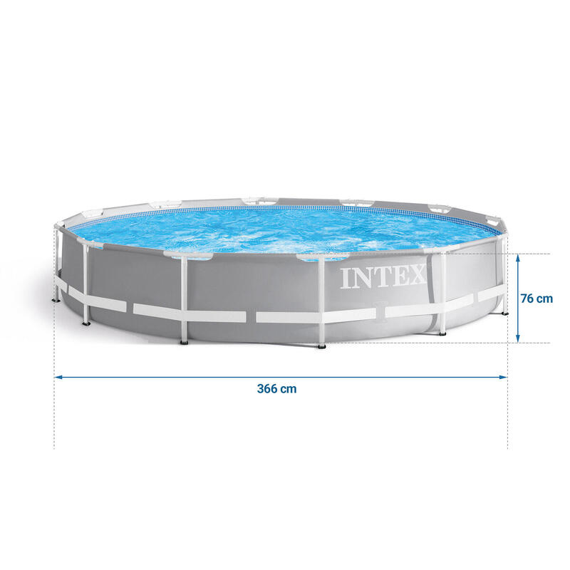 Piscina pentru gradina rotunda 366cm + pompa cu filtru INTEX