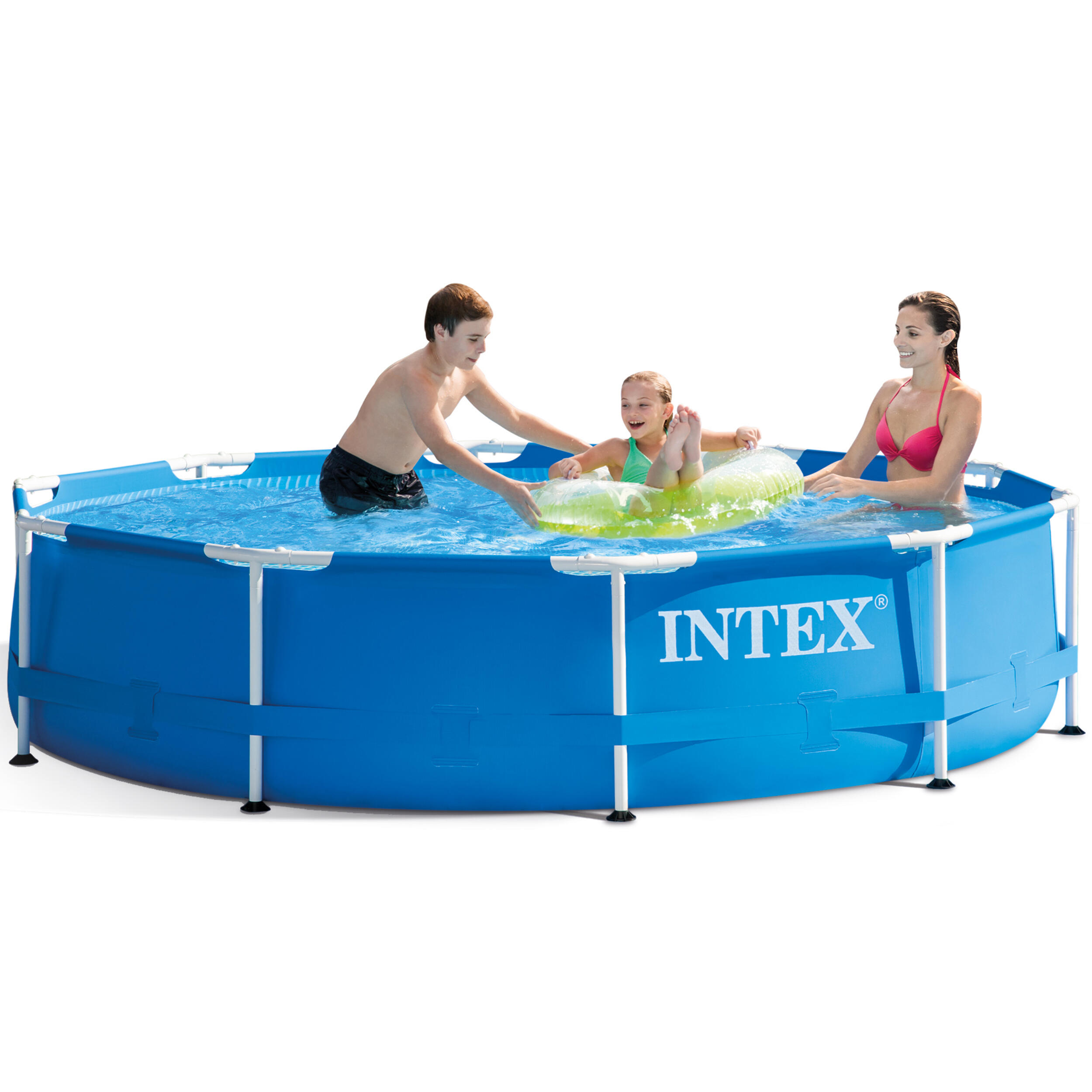 Erwachsene Schwimmen Pool mit Filterpumpe - Metal Frame blau 2/7