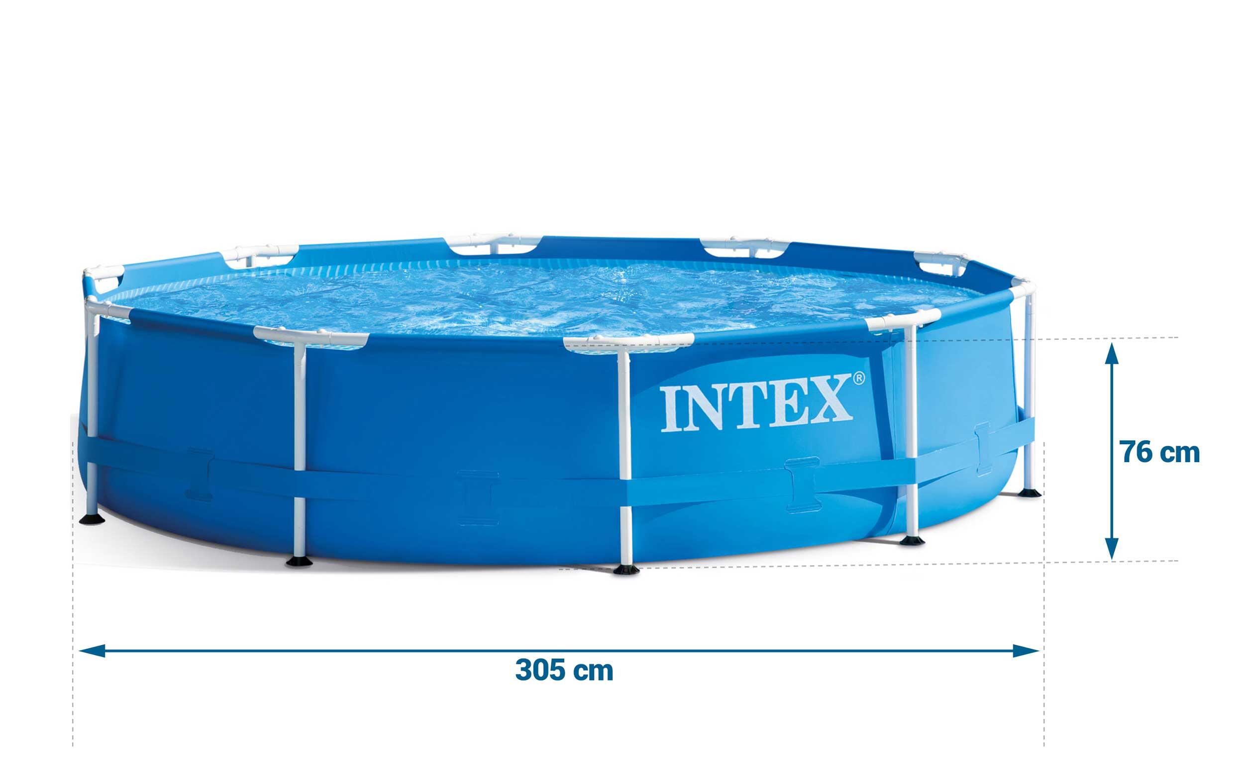 Erwachsene Schwimmen Pool mit Filterpumpe - Metal Frame blau 5/7