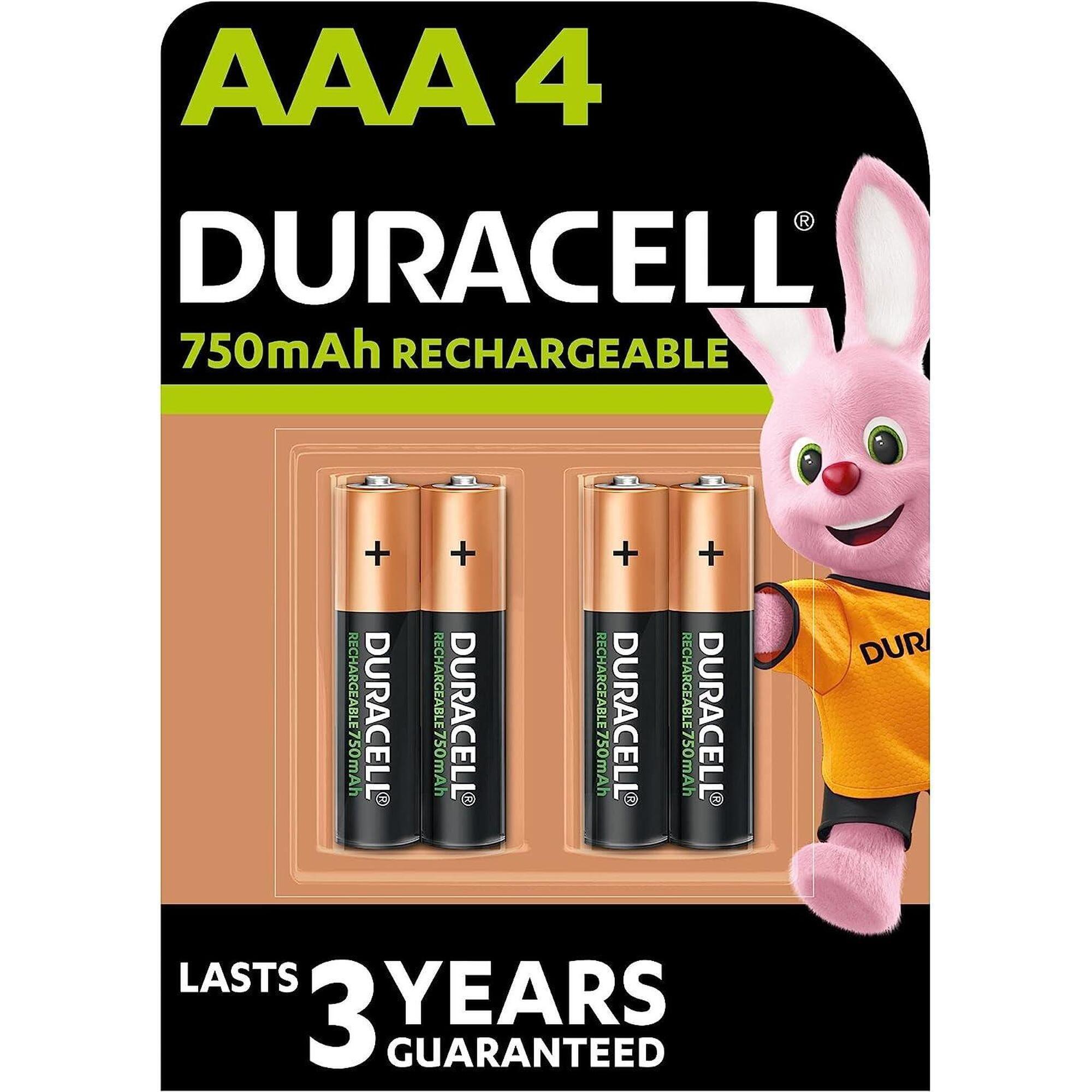 DURACELL Duracell Batterij oplaadbaar AAA / HR03 NimH 1.2V 750 mAh (4 stuks)