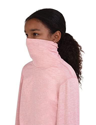 Girls' Thermal Funnel Neck Top - Silver Pink Marl 3/5