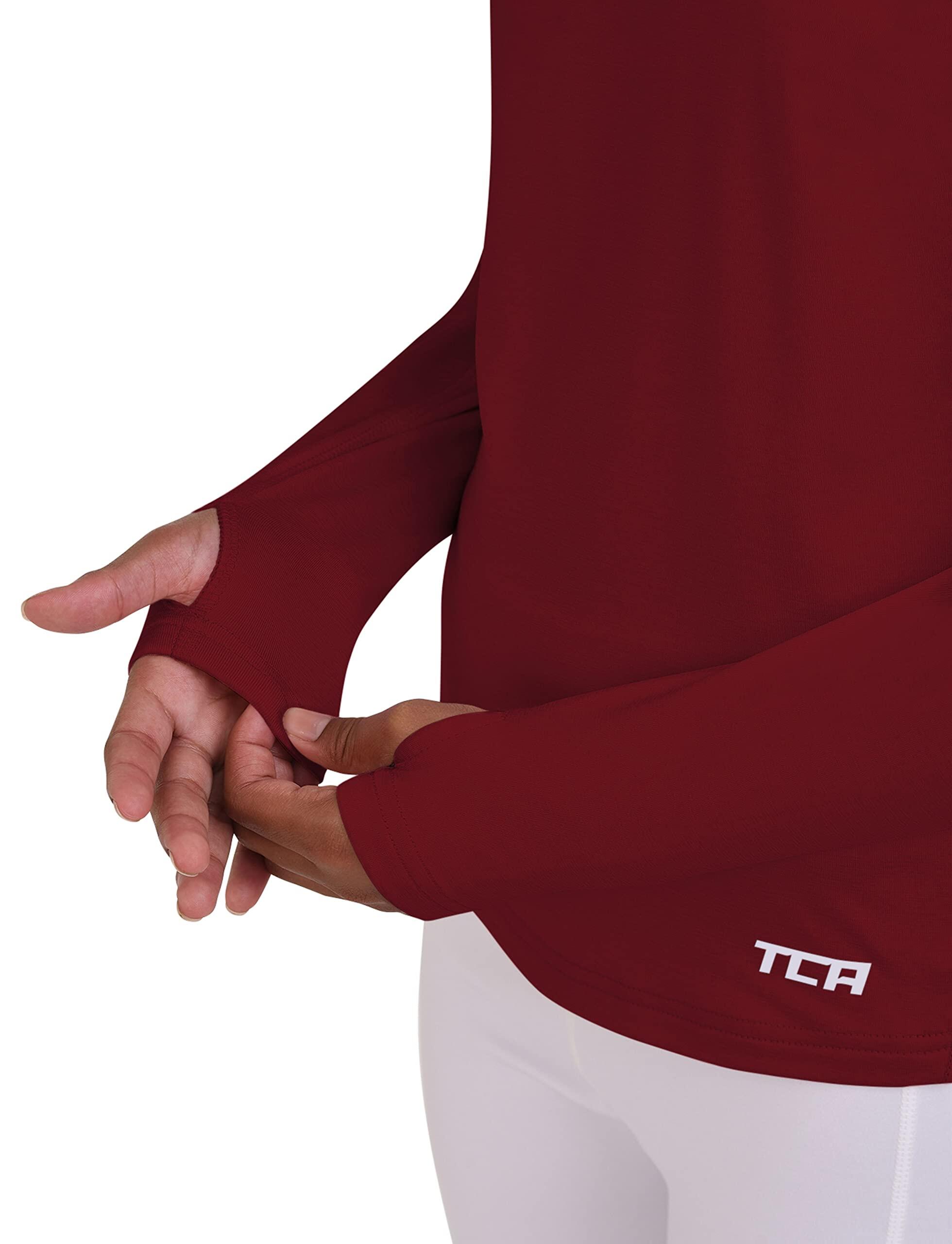 Girls' Thermal Funnel Neck Top - Cabernet 4/5