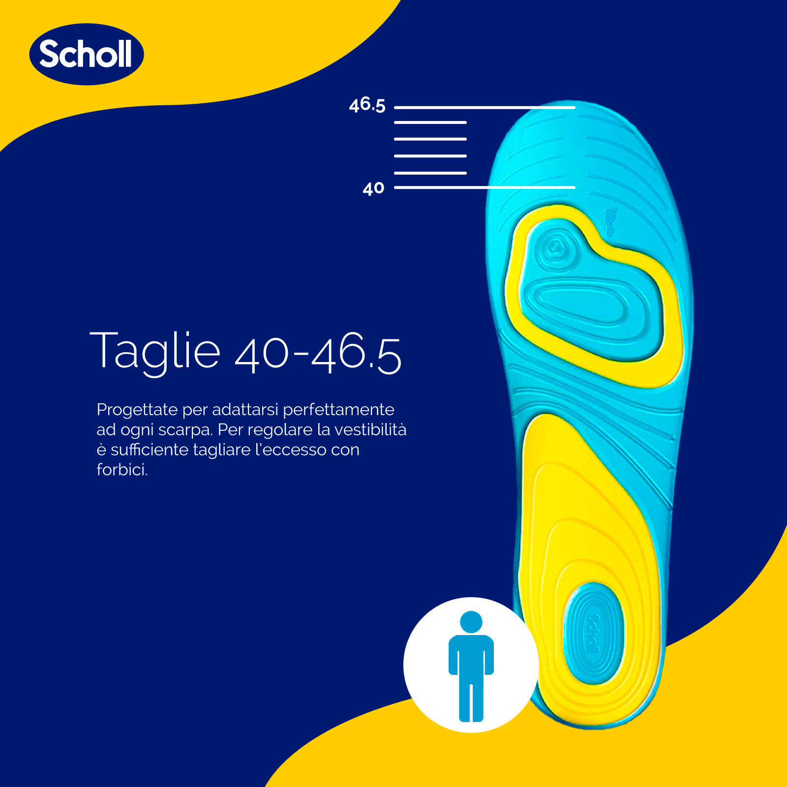 SCHOLL Plantilla Gel Activ Uso Diario Hombre Talla 40 - 46.5 2/7