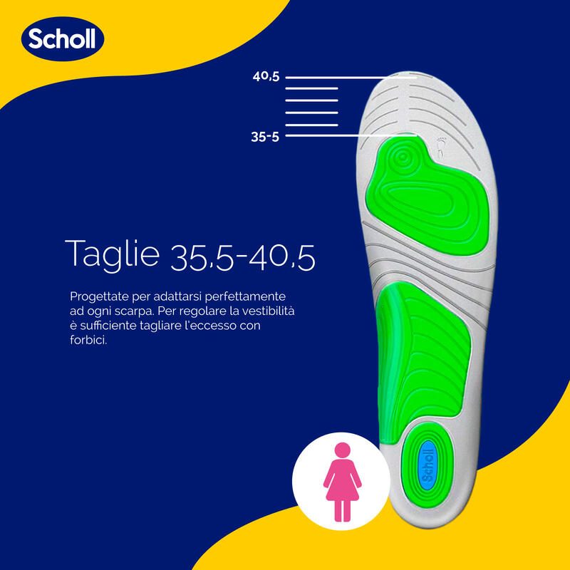 SCHOLL Plantilla Gel Activ Sport Hombre Talla 40 - 46.5