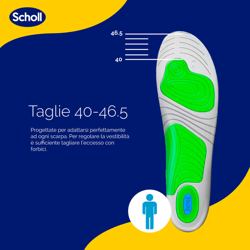 SCHOLL Plantilla Gel Activ Sport Hombre Talla 40 - 46.5