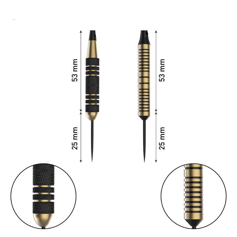 Dartpijlen - 23&24 Gram Darts - Brass Dartspijlen Set - 6 Steeltip Dartpijltjes