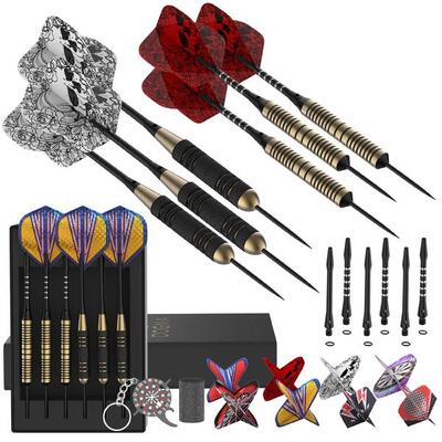 Dartpijlen - 23&24 gram darts - brass dartspijlen set - 6 steeltip dartpijltjes