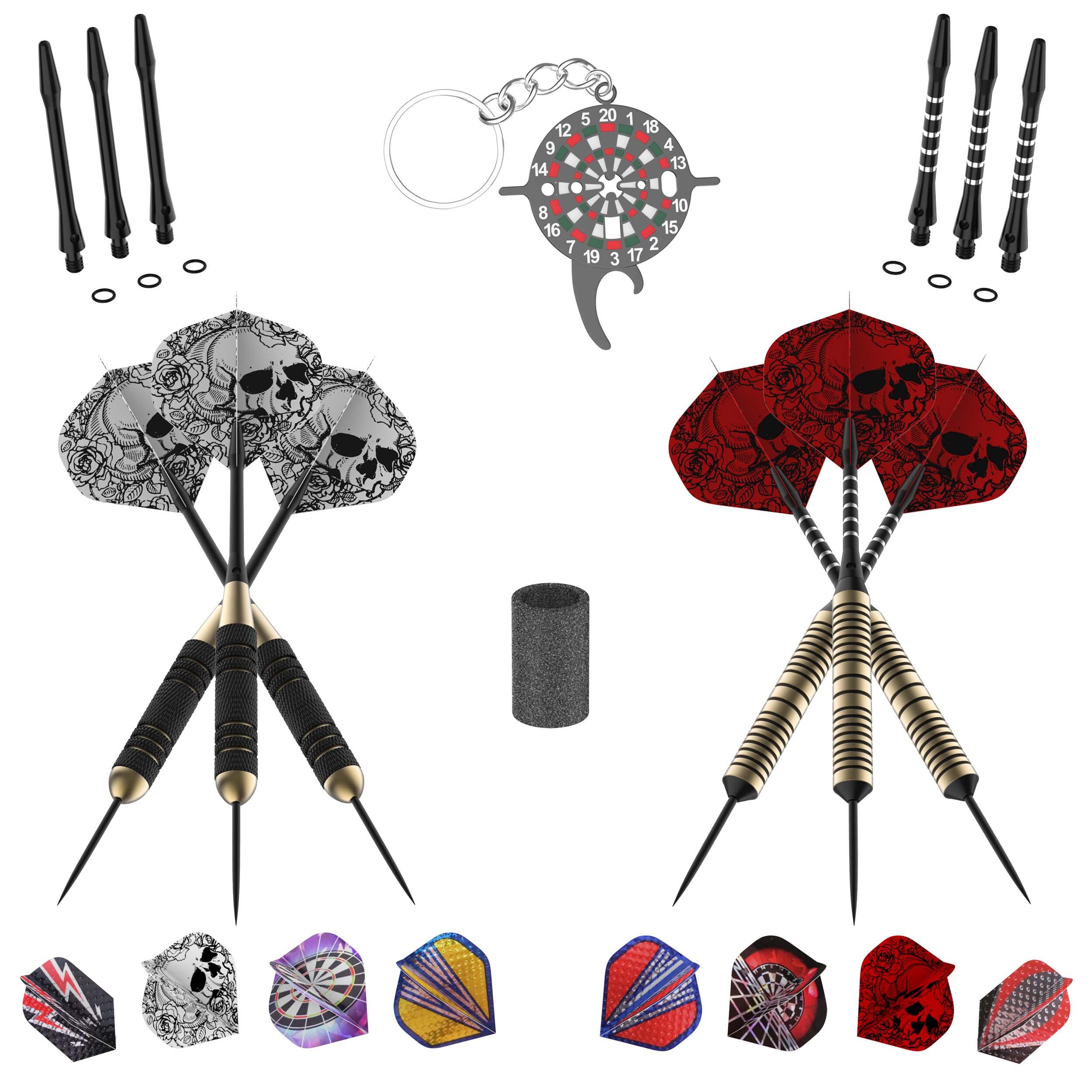Dartpijlen - 23&24 Gram Darts - Brass Dartspijlen Set - 6 Steeltip Dartpijltjes 5/7