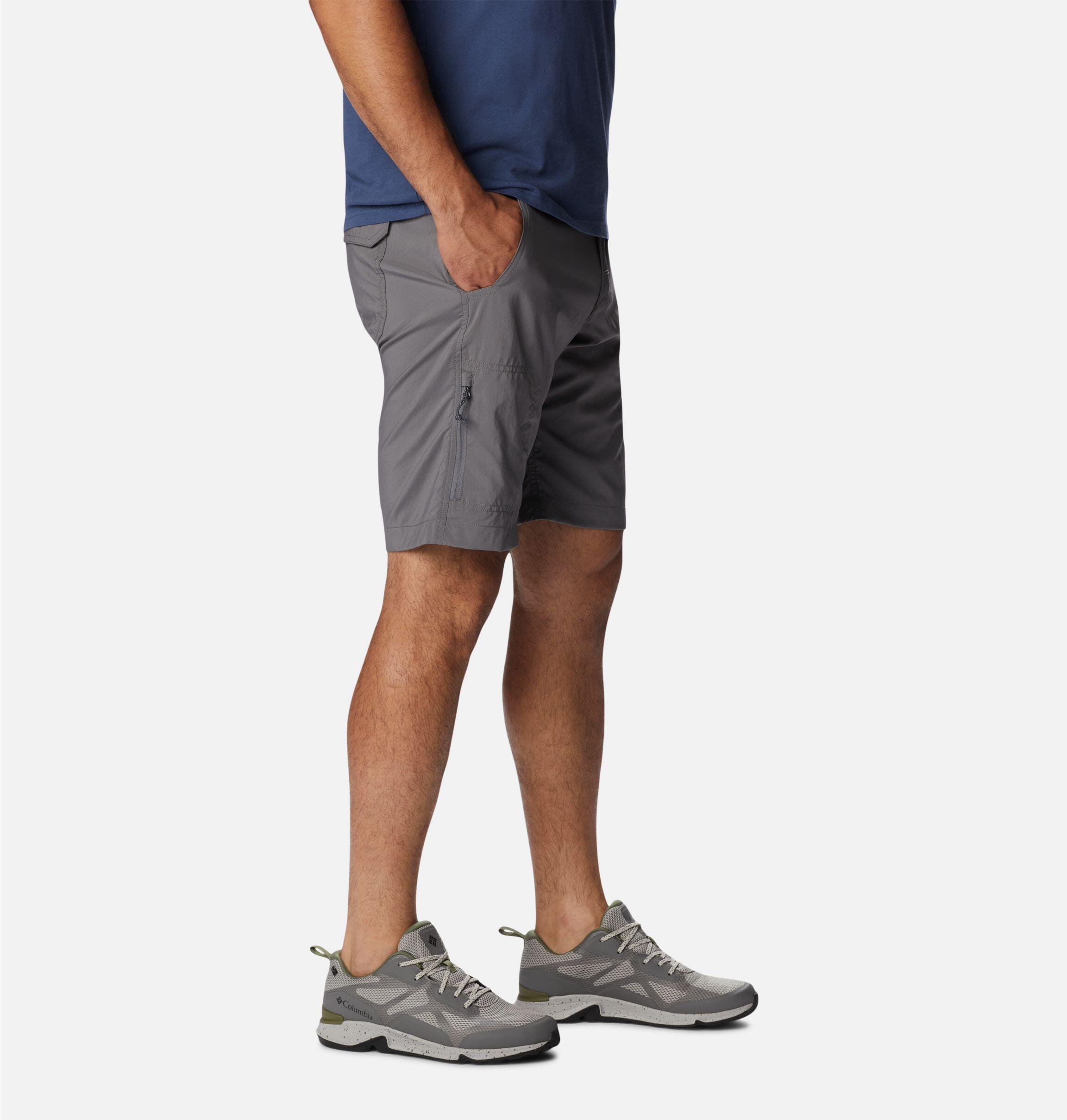 Shorts de senderismo para hombre Columbia silver ridge™ gris transpirable 3/4