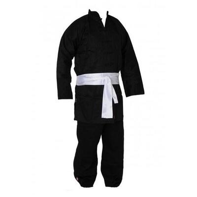 Kungfu-outfit zwarte jas
