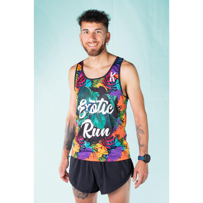 Camiseta running sin mangas Hombre #EXOTICRUN Multicolor Decathlon