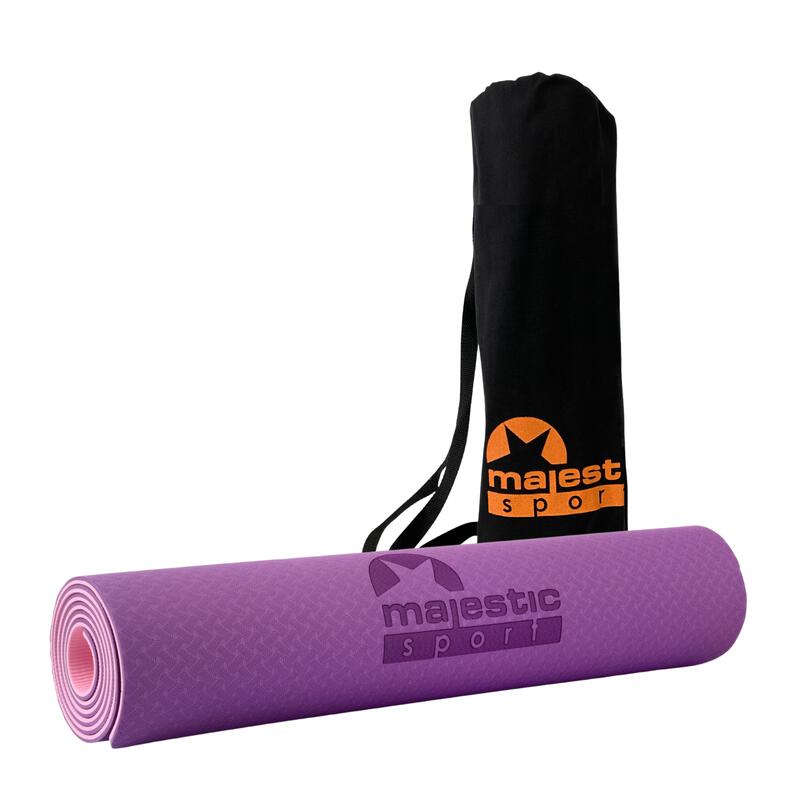 Mata do ćwiczeń Majestic Yoga 183x61x0,6 cm różowa
