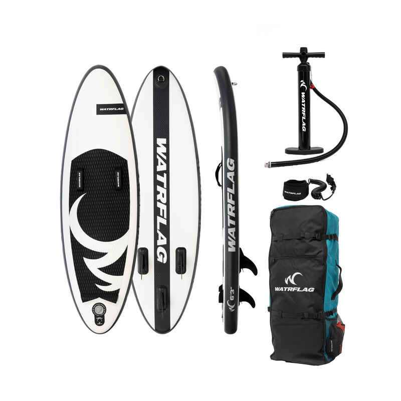 Premium aufblasbares SURF-BODY Board Wave Rider 6'3" - 190 cm SET
