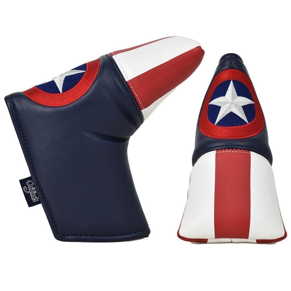 NO BRAND Originals Captain USA Blade Headcover Red/White/Bl