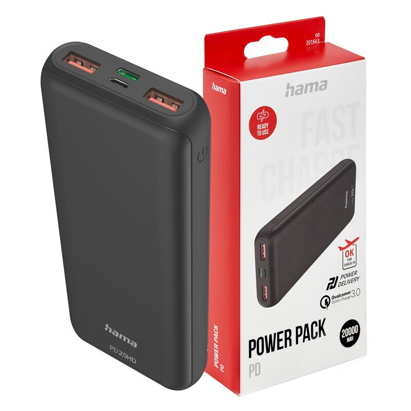 Powerbank Hama 20000 mAh micro USB, USB C