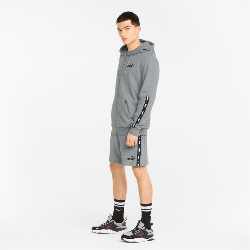 Sudadera con capucha Hombre PUMA Essentials+ Tape Full-Zip Gris