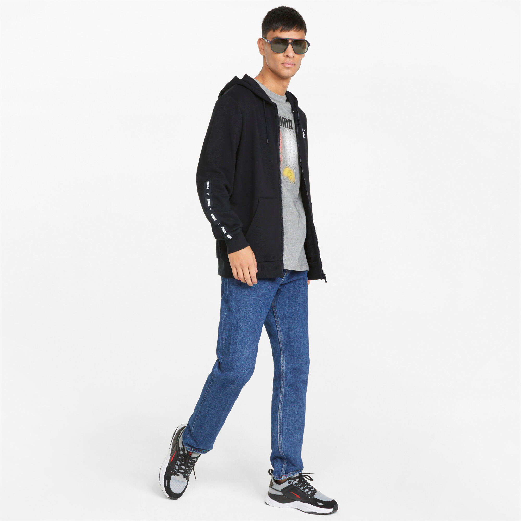 Sweat à Capuche à Fermeture Zippée Pleine Longueur Essentials+ Tape Homme PUMA 6/7