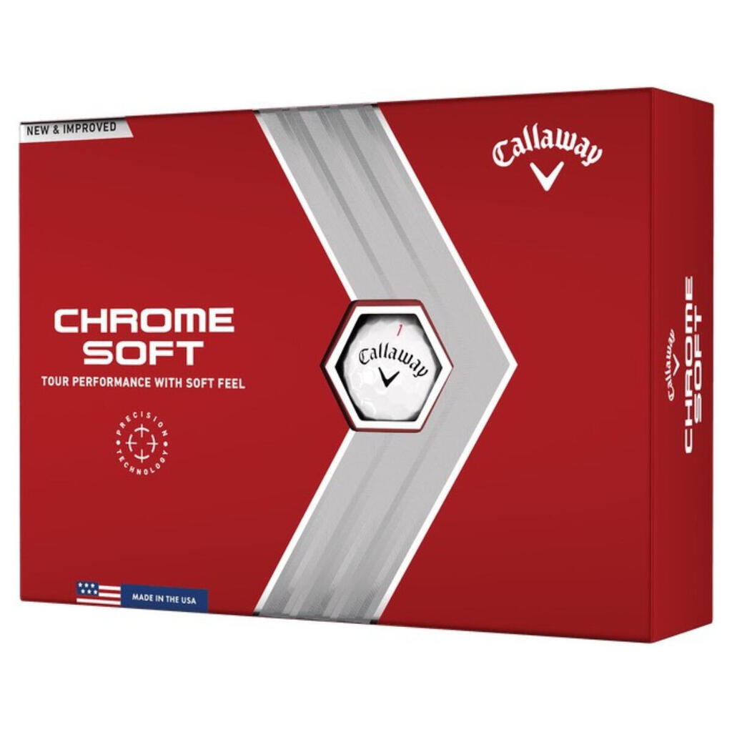 Callaway 2022 CHROME SOFT Dozen Golf Balls - White