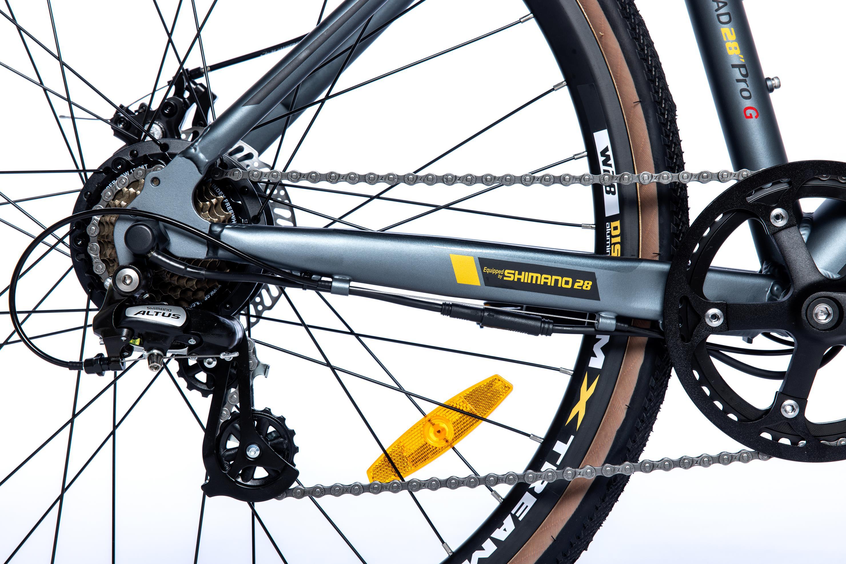 E-GRAVEL  28PRO - SHIMANO ALTUS 8V - Remmen met TEKTRO schijfremmen. 3/7