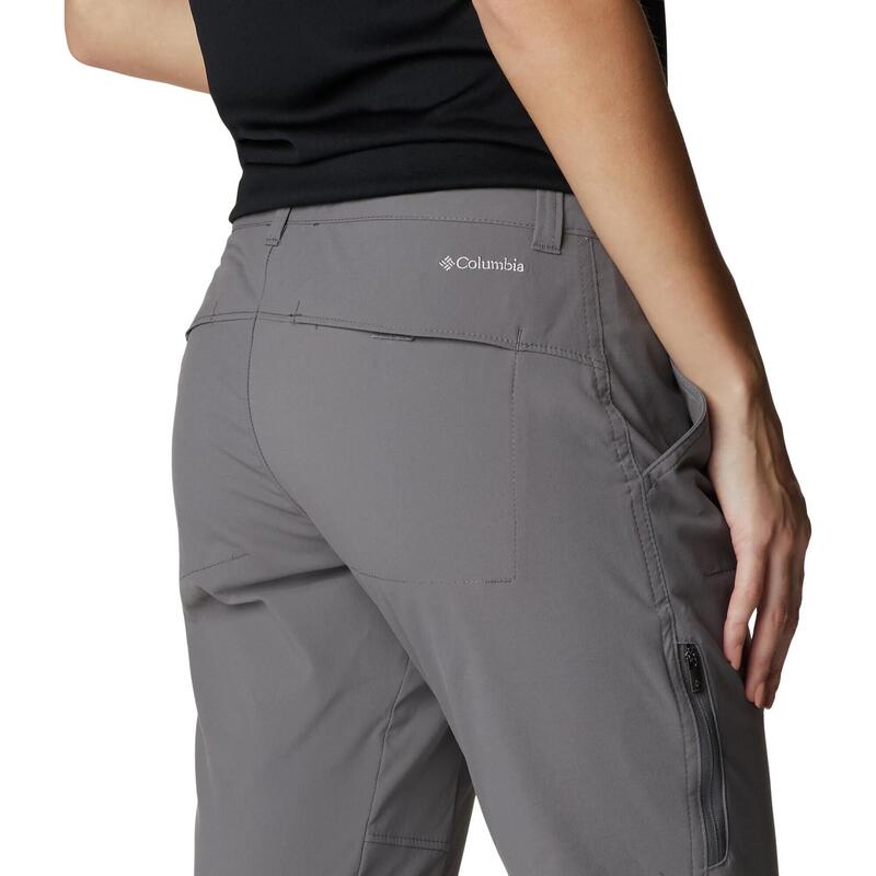 Pantalones de senderismo para mujer Columbia Saturady trail gris transpirable